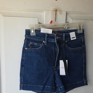 Judy Blue Los Angeles  High Waist Dark Blue Denim Shorts SmallTummy Control Top.